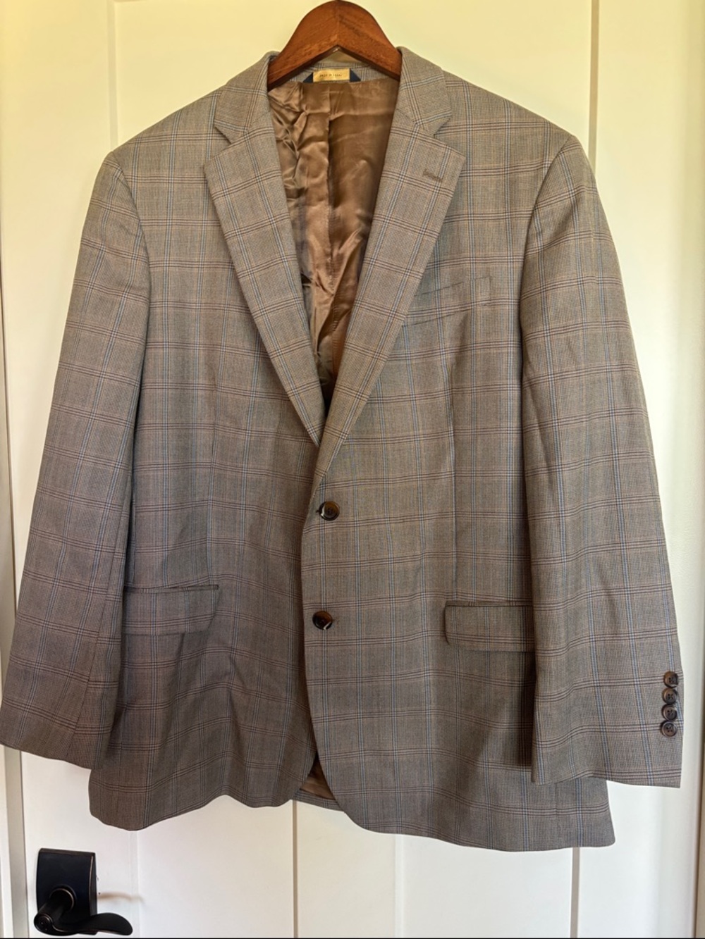 Brooks Brothers Gray Glen Plaid Sport Coat with Blue Windowpane